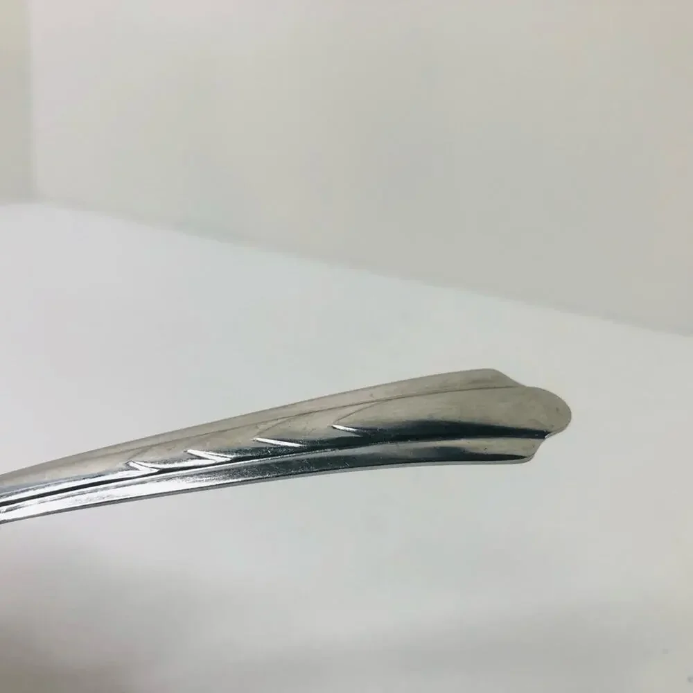 vtg stainless steel art deco‎ design chevron gravy ladle replacement